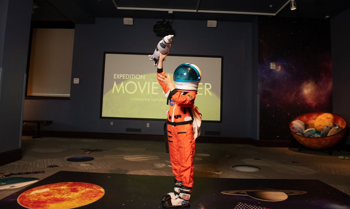 Girl in Space Suit