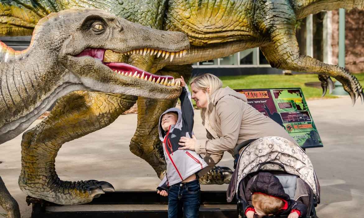 Kid with Spinosaurus