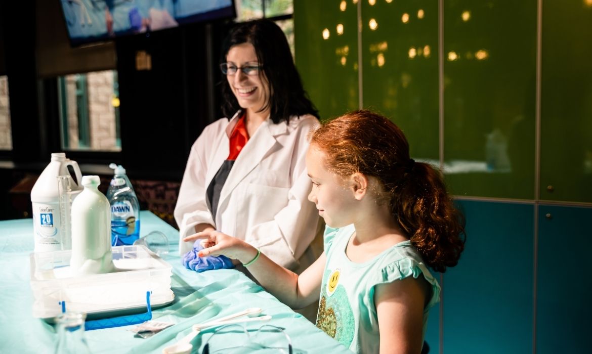 Girl at Avera Stage Science
