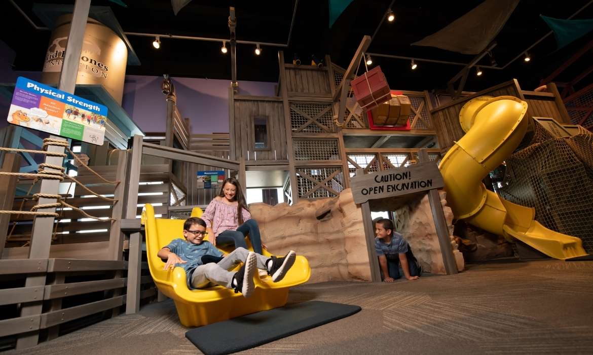 Kids Going Down Slide