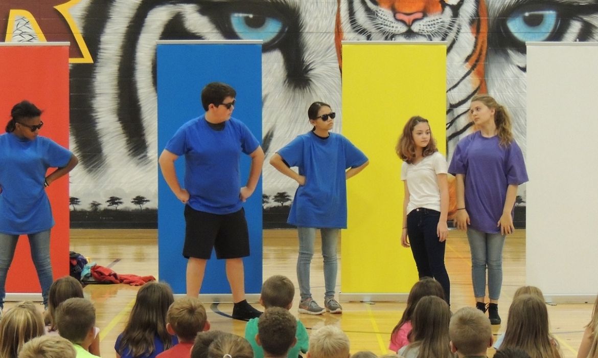 Spotlight Theatre Company performers presenting Plays for Living in the Belbas Theater