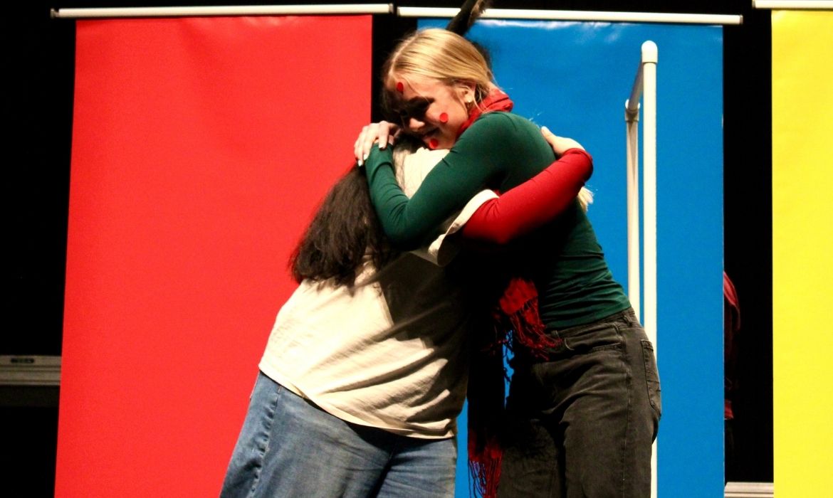 Spotlight Theatre Company performers presenting Plays for Living in the Belbas Theater