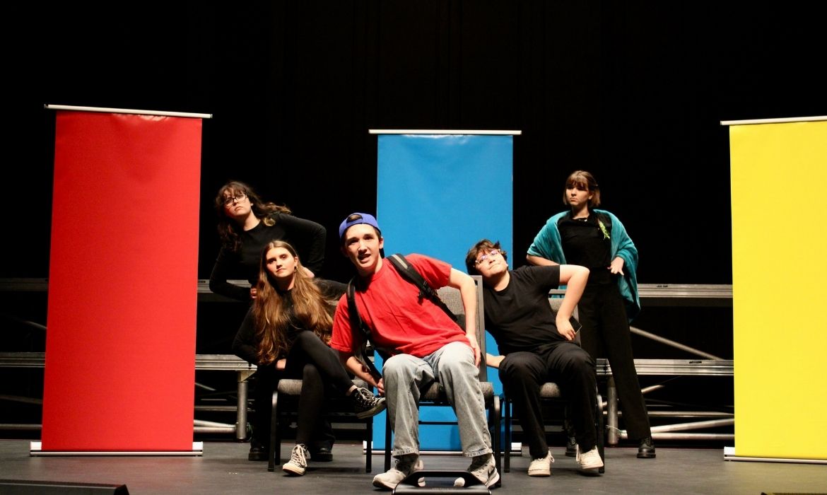 Spotlight Theatre Company performers presenting Plays for Living in the Belbas Theater